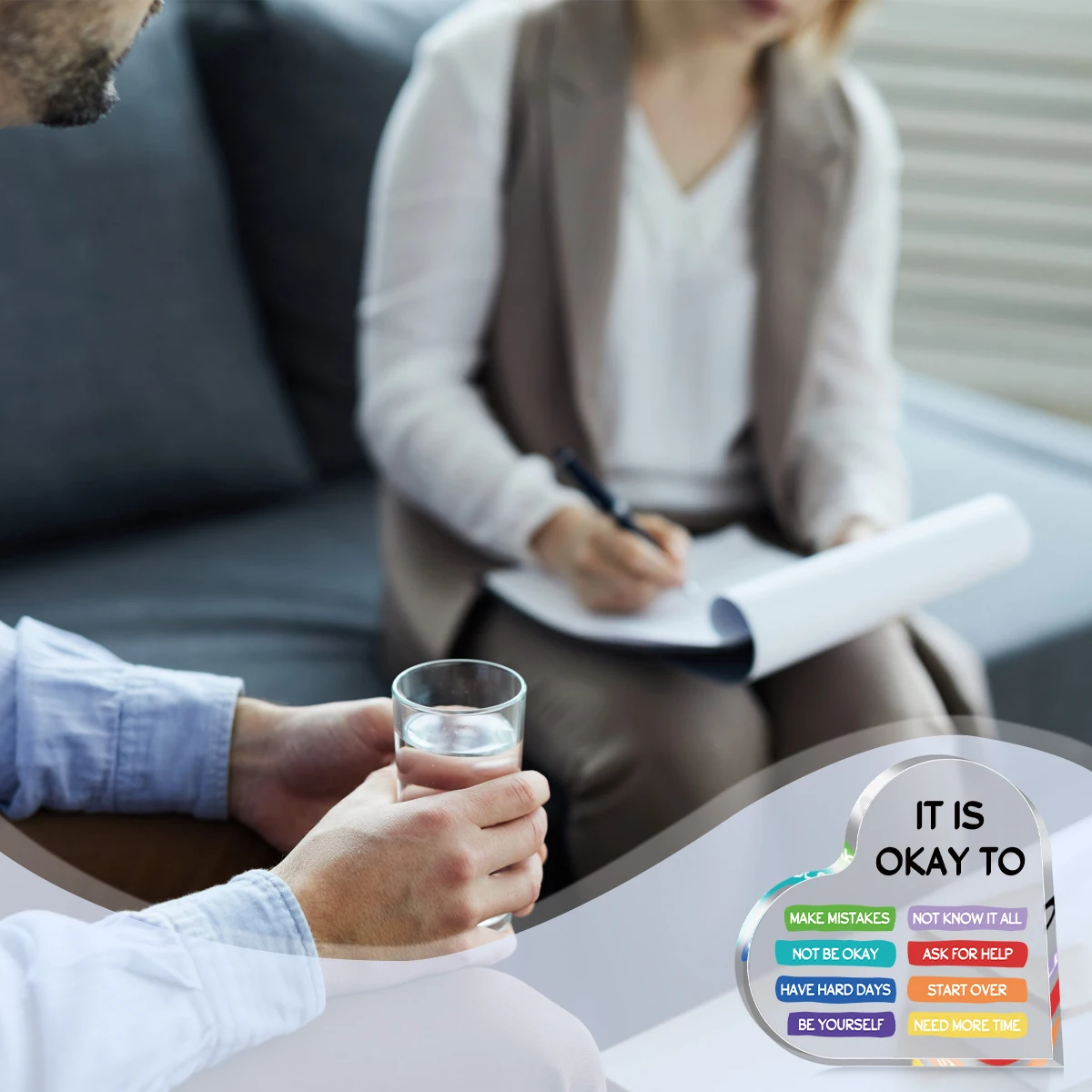 CIFBUY 아크릴 소재 정신 건강 메달 1개, “자신 - Therapy Health And Wellness 리뷰 및 가격